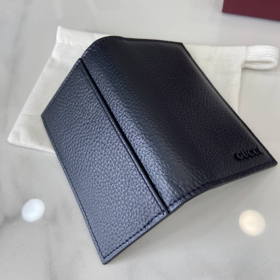 Gucci Leather Bi-color Card Case Navy 817038_4_159718 Gucci Leather Bi-color Card Case Navy 817038