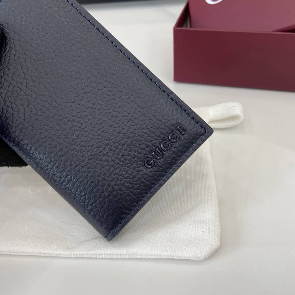Gucci Leather Bi-color Card Case Navy 817038_5_159718 Gucci Leather Bi-color Card Case Navy 817038