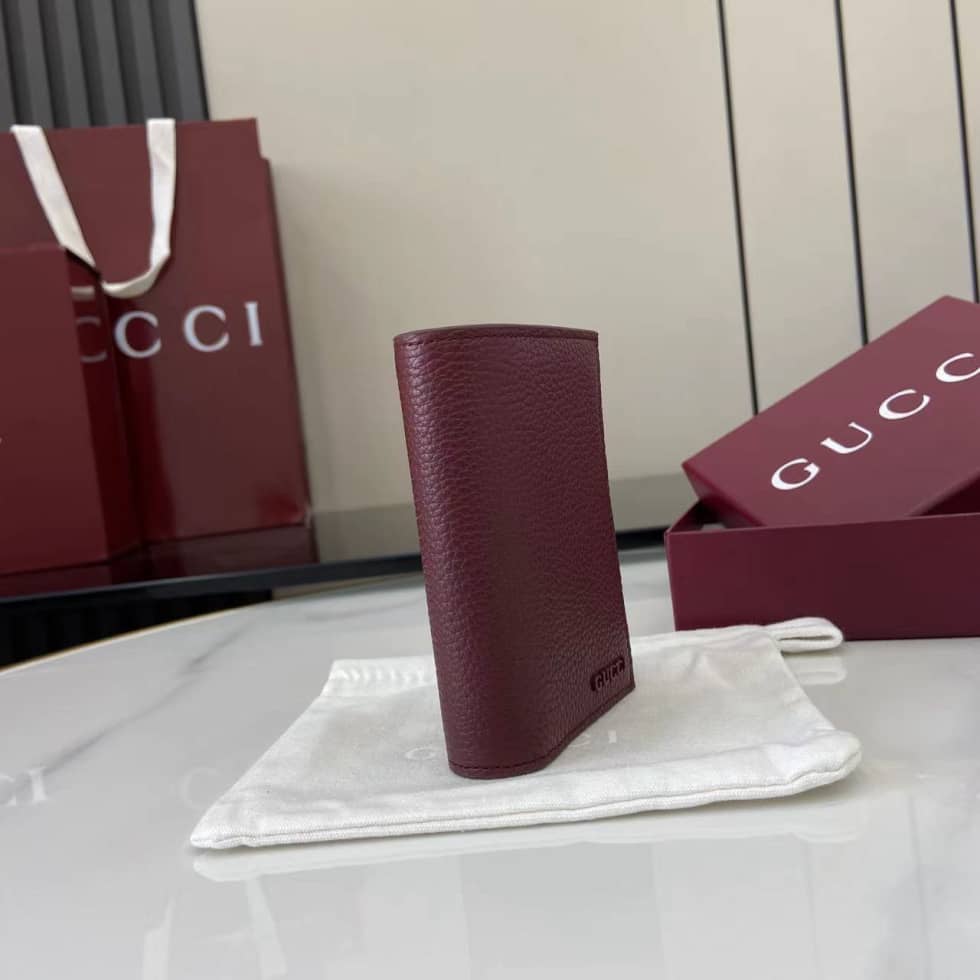 Gucci Leather Bi-fold Zipper Wallet Red 817021_1_159748 Gucci Leather Bi-fold Zipper Wallet Red 817021