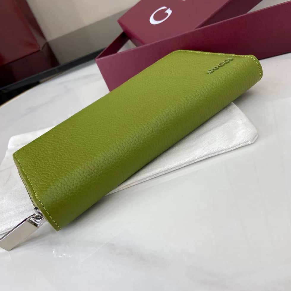 Gucci Leather Green Bi-color Zip Around Wallet_4_159758 Gucci Leather Green Bi-color Zip Around Wallet