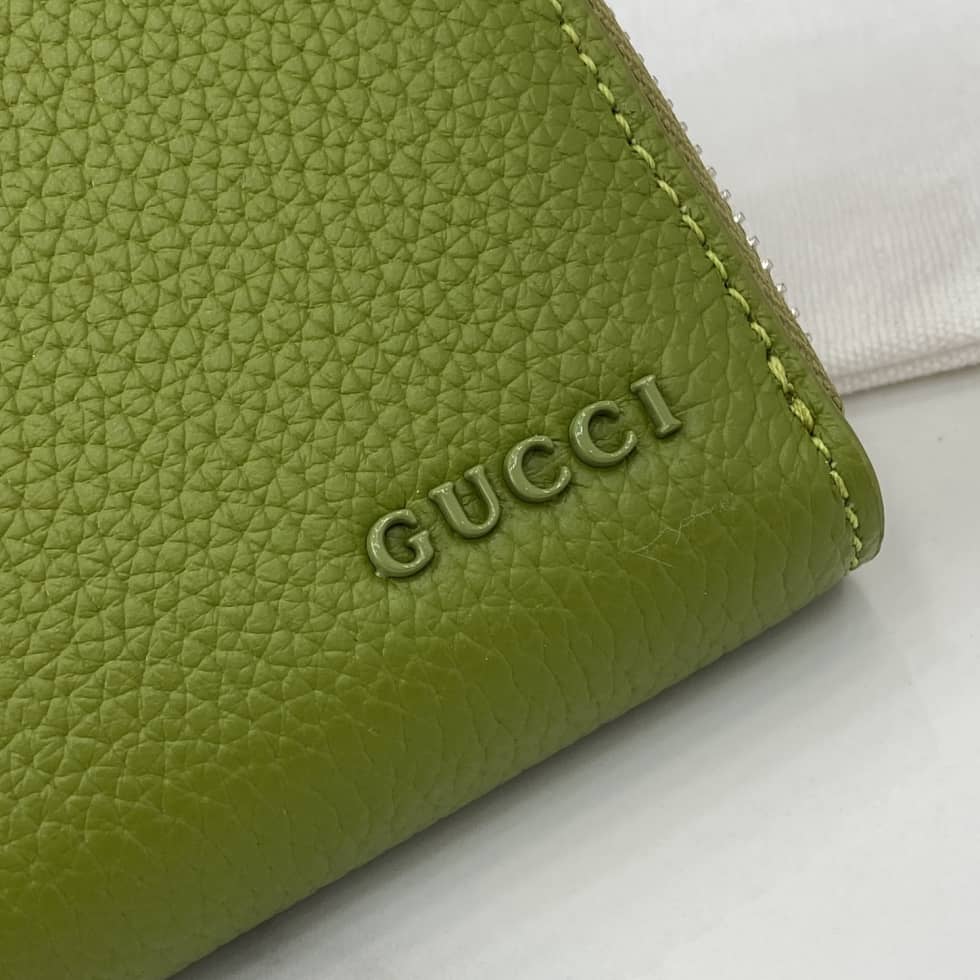 Gucci Leather Green Bi-color Zip Around Wallet_5_159758 Gucci Leather Green Bi-color Zip Around Wallet