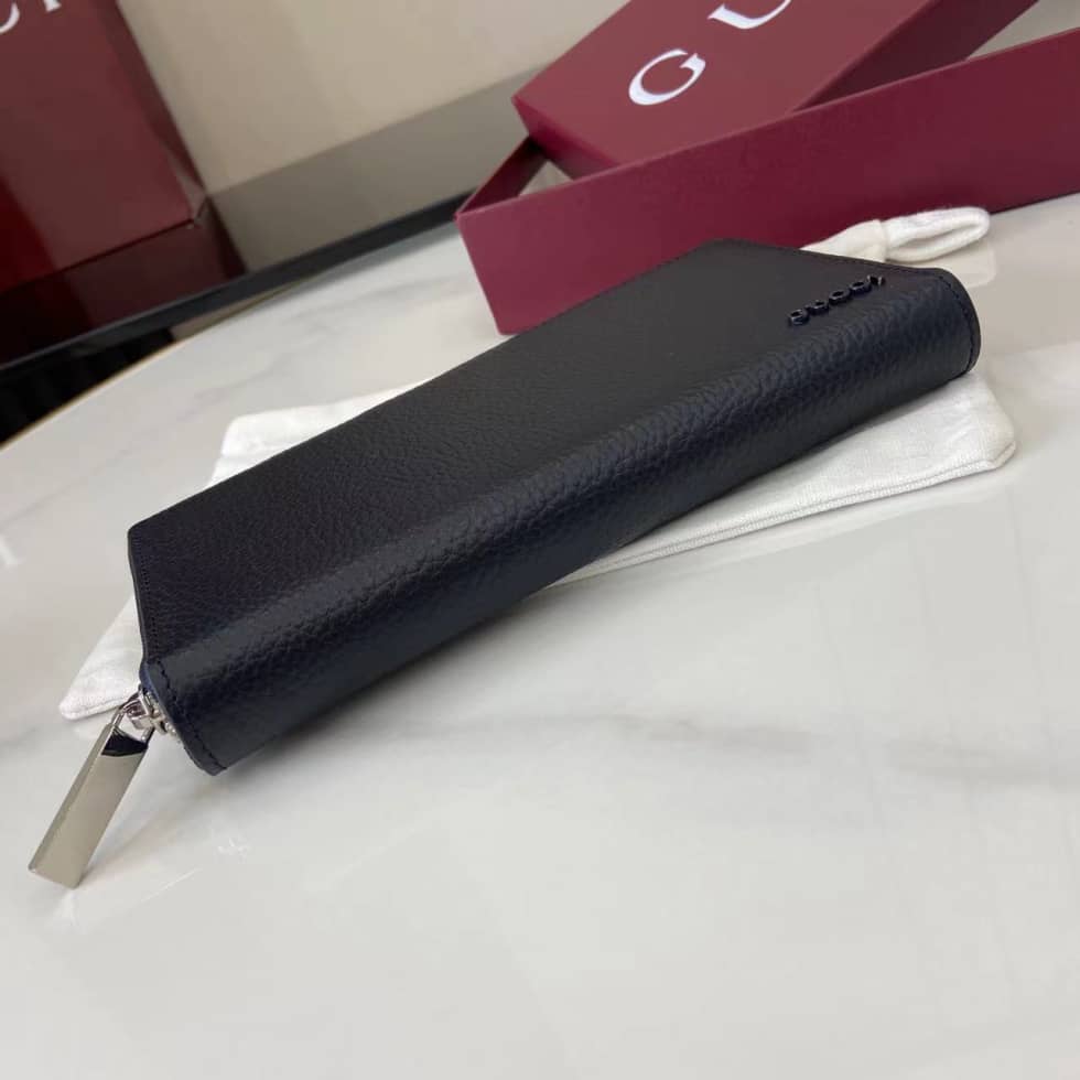 Gucci Leather Navy Bi-color Zip Around Wallet_4_159778 Gucci Leather Navy Bi-color Zip Around Wallet