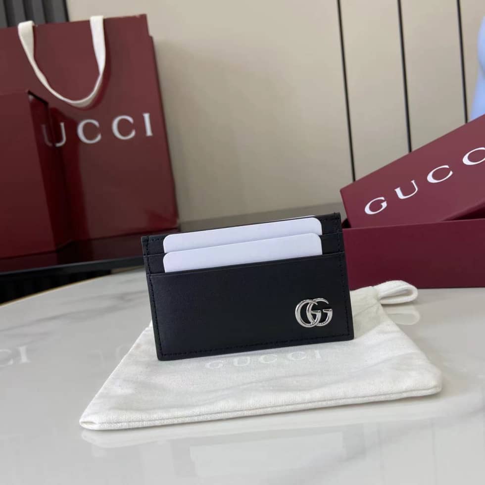 Gucci GG Marmont Black Card Case 835049_10_159788 Gucci GG Marmont Black Card Case 835049