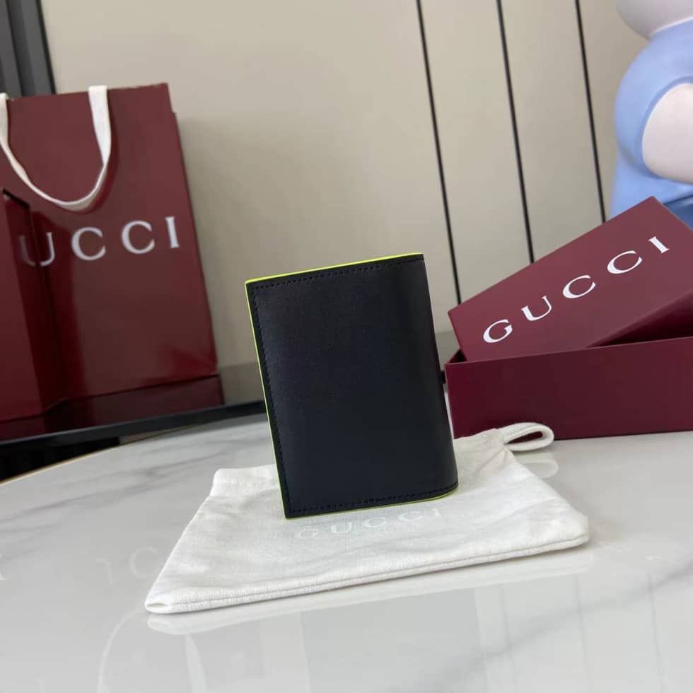 Gucci GG Marmont Card Case Black Green 835053_2_159828 Gucci GG Marmont Card Case Black Green 835053