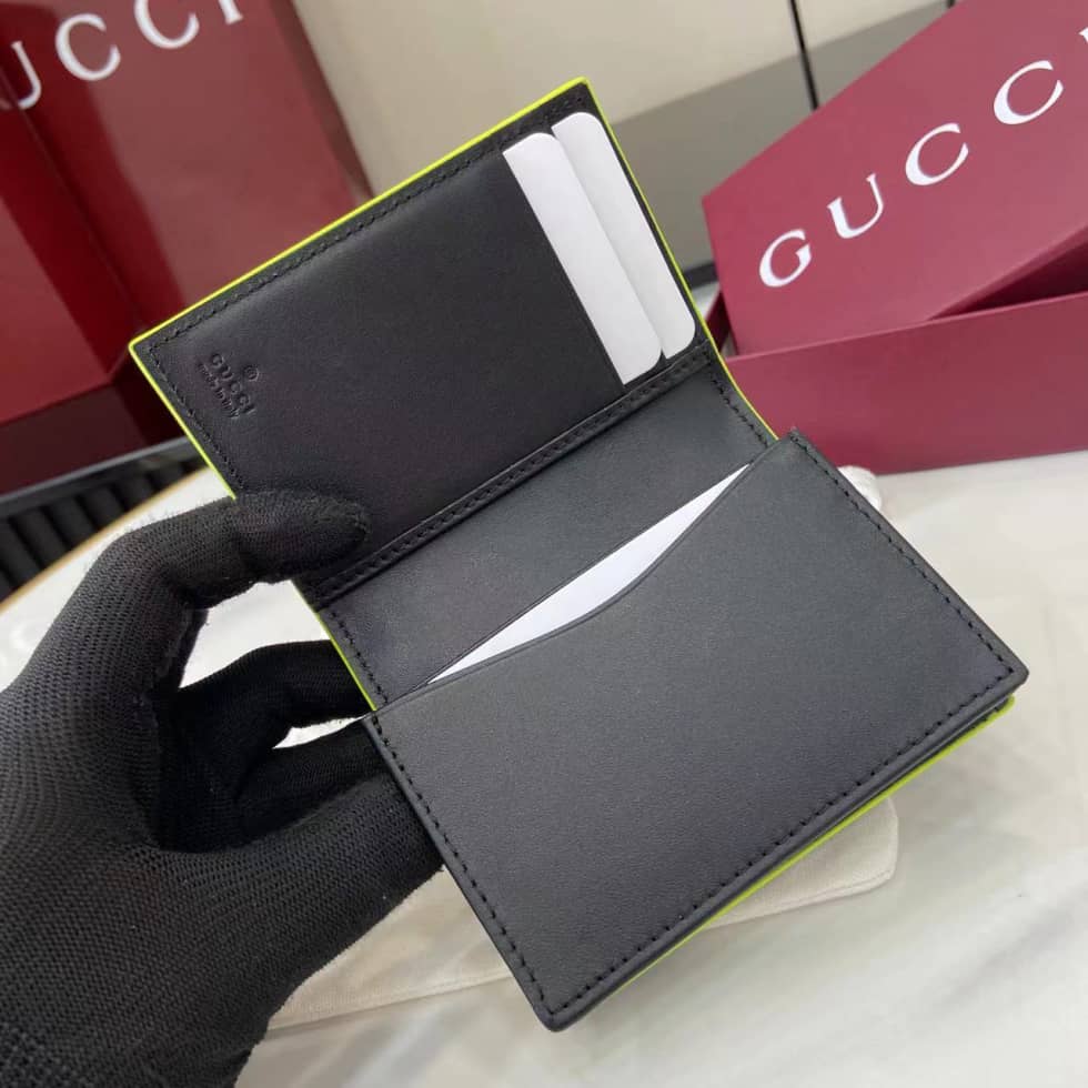 Gucci GG Marmont Card Case Black Green 835053_6_159828 Gucci GG Marmont Card Case Black Green 835053