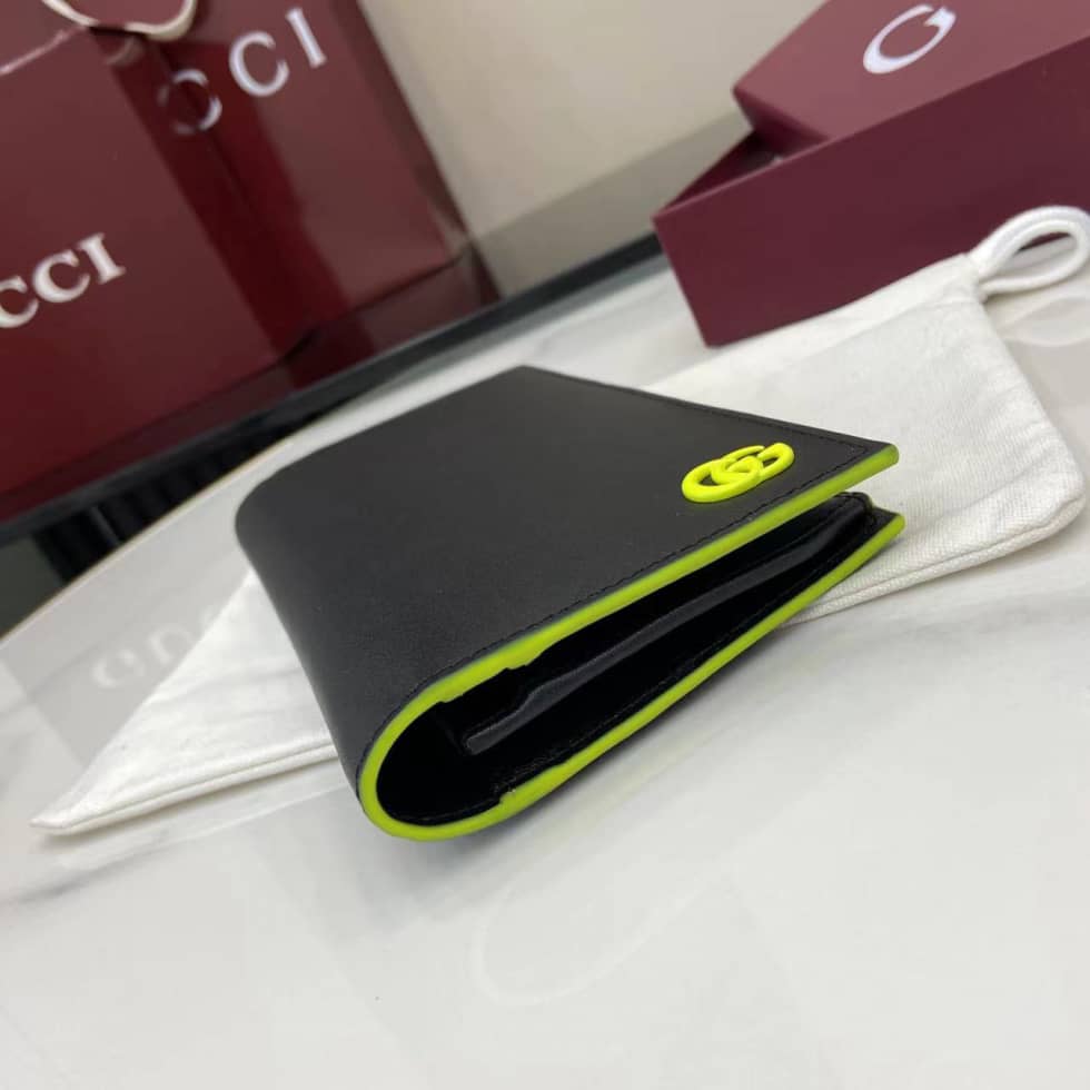 Gucci GG Marmont Leather Black Green Long Wallet_4_159848 Gucci GG Marmont Leather Black Green Long Wallet