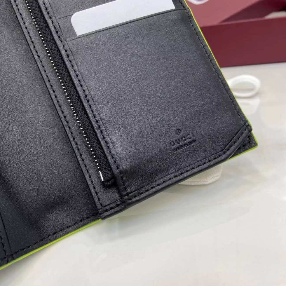 Gucci GG Marmont Leather Black Green Long Wallet_7_159848 Gucci GG Marmont Leather Black Green Long Wallet