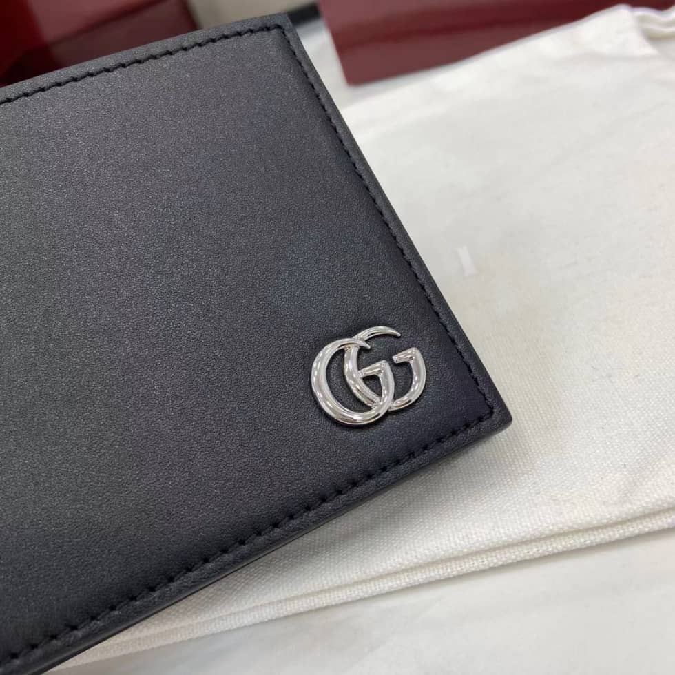 Gucci GG Marmont Bi-fold Coin Wallet Black_5_159898 Gucci GG Marmont Bi-fold Coin Wallet Black
