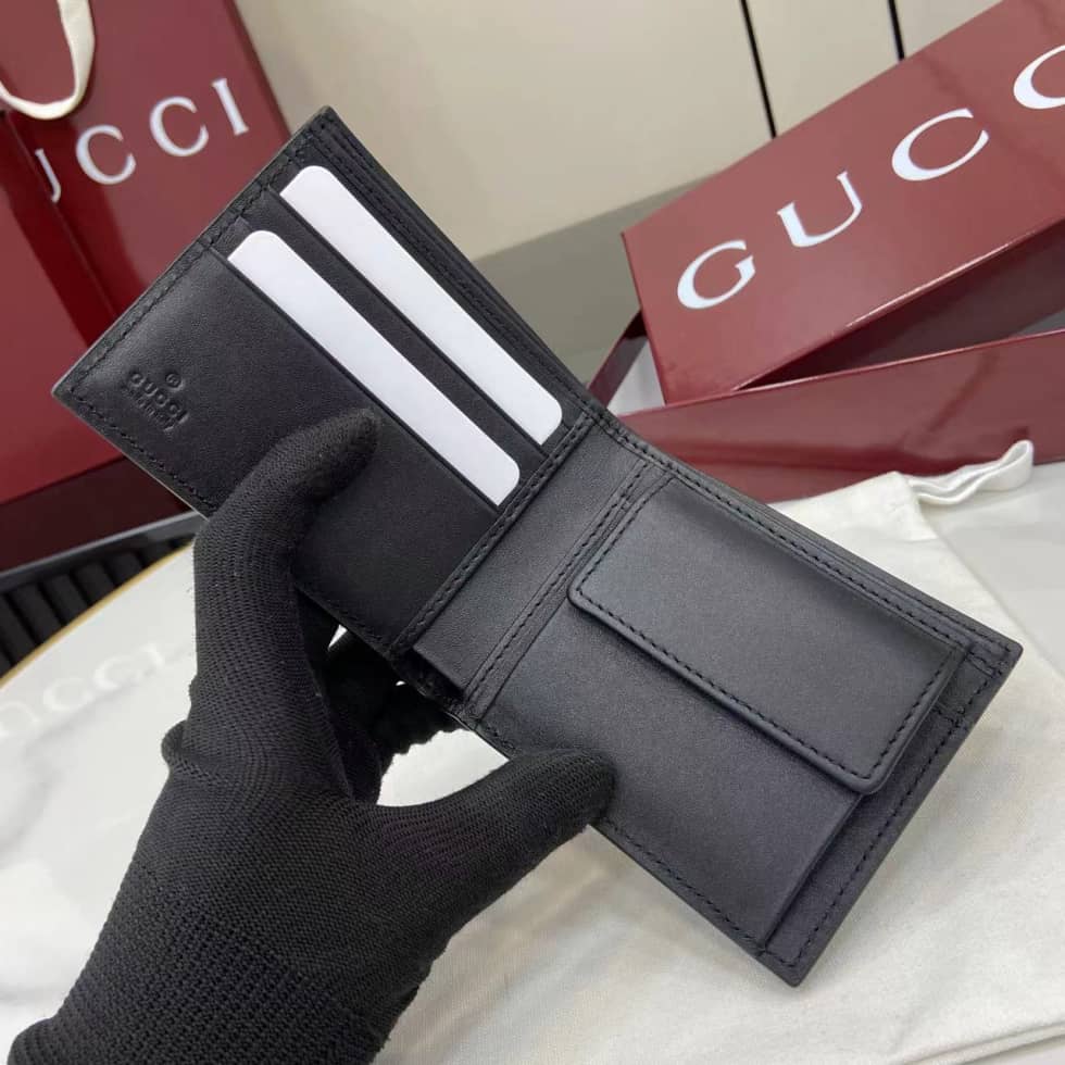 Gucci GG Marmont Bi-fold Coin Wallet Black_6_159898 Gucci GG Marmont Bi-fold Coin Wallet Black