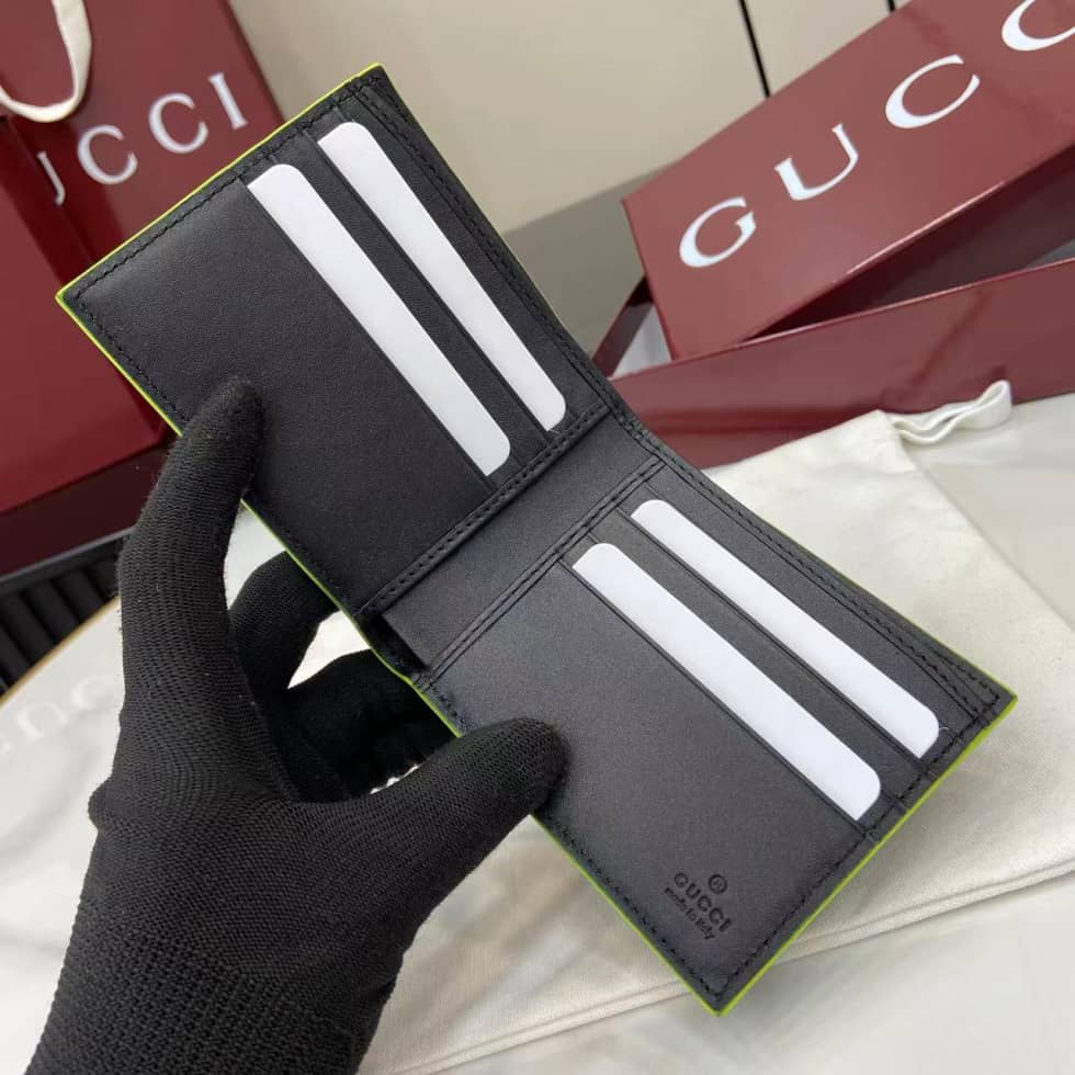 Gucci GG Marmont Bi-fold Wallet Black Green 835047_6_159908 Gucci GG Marmont Bi-fold Wallet Black Green 835047
