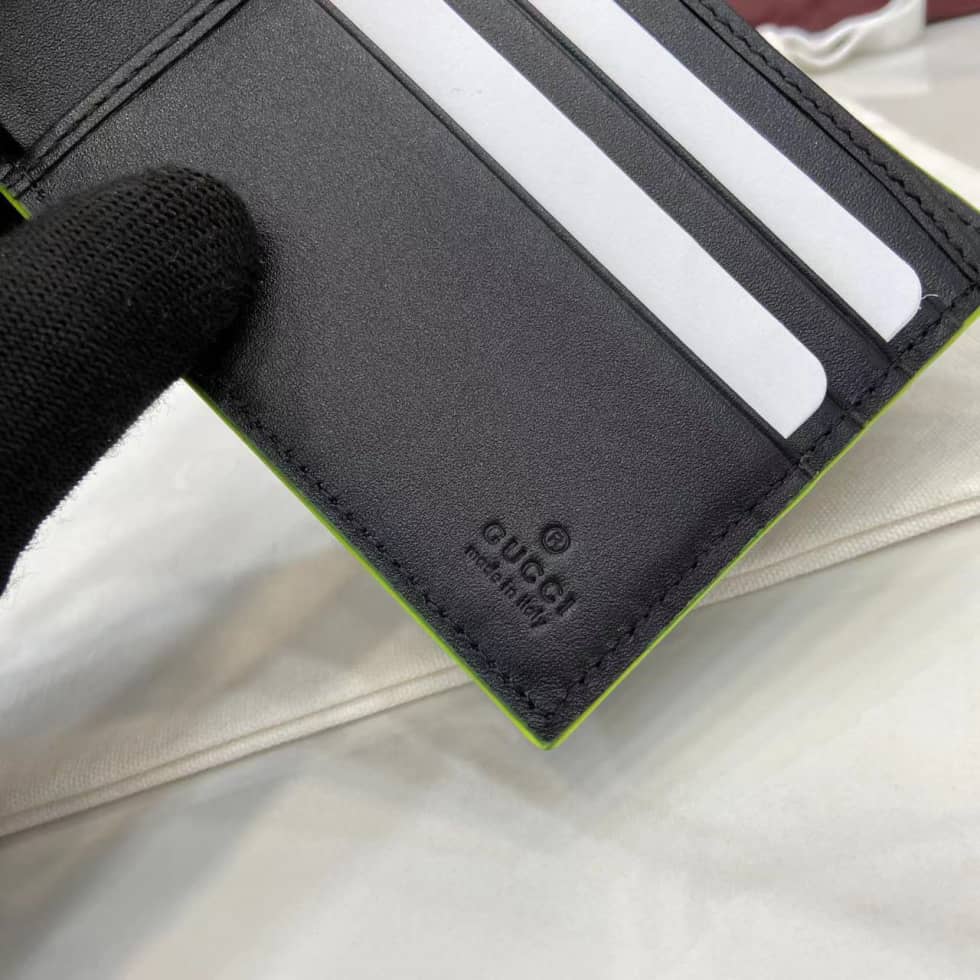 Gucci GG Marmont Bi-fold Wallet Black Green 835047_7_159908 Gucci GG Marmont Bi-fold Wallet Black Green 835047