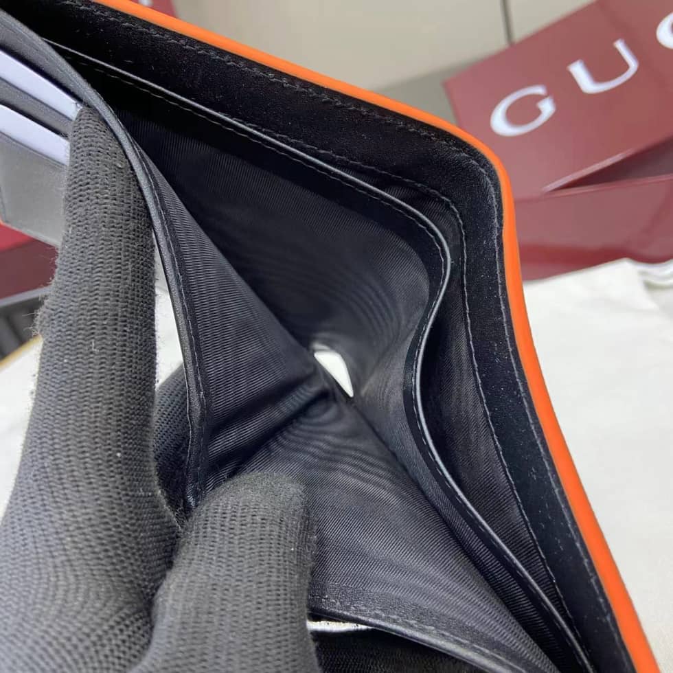 Gucci GG Marmont Bi-fold Wallet Black Orange 835047_8_159918 Gucci GG Marmont Bi-fold Wallet Black Orange 835047
