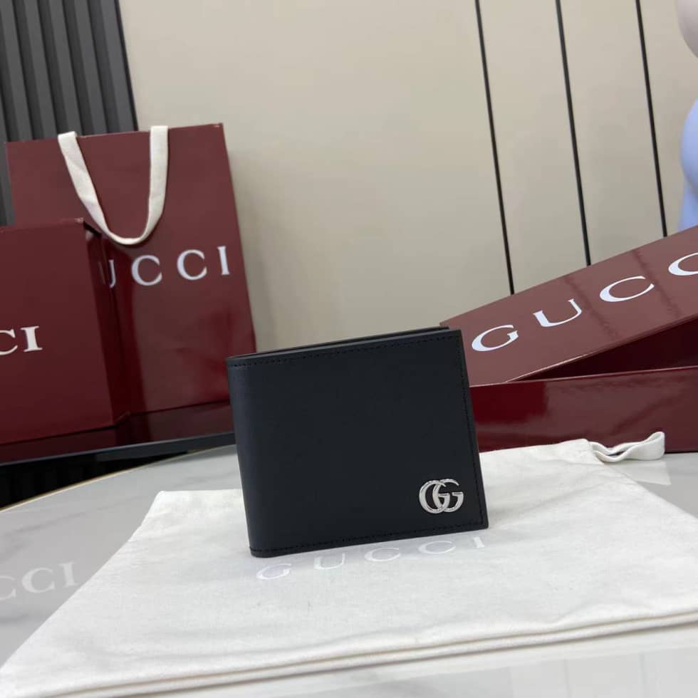 Gucci GG Marmont Bi-fold Wallet Black 835047_10_159928 Gucci GG Marmont Bi-fold Wallet Black 835047