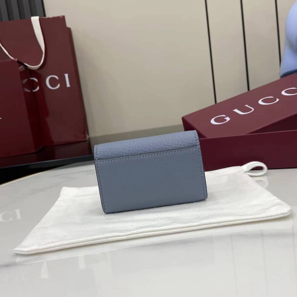 Gucci Softbit Leather Blue Card Case 828148_1_159958 Gucci Softbit Leather Blue Card Case 828148