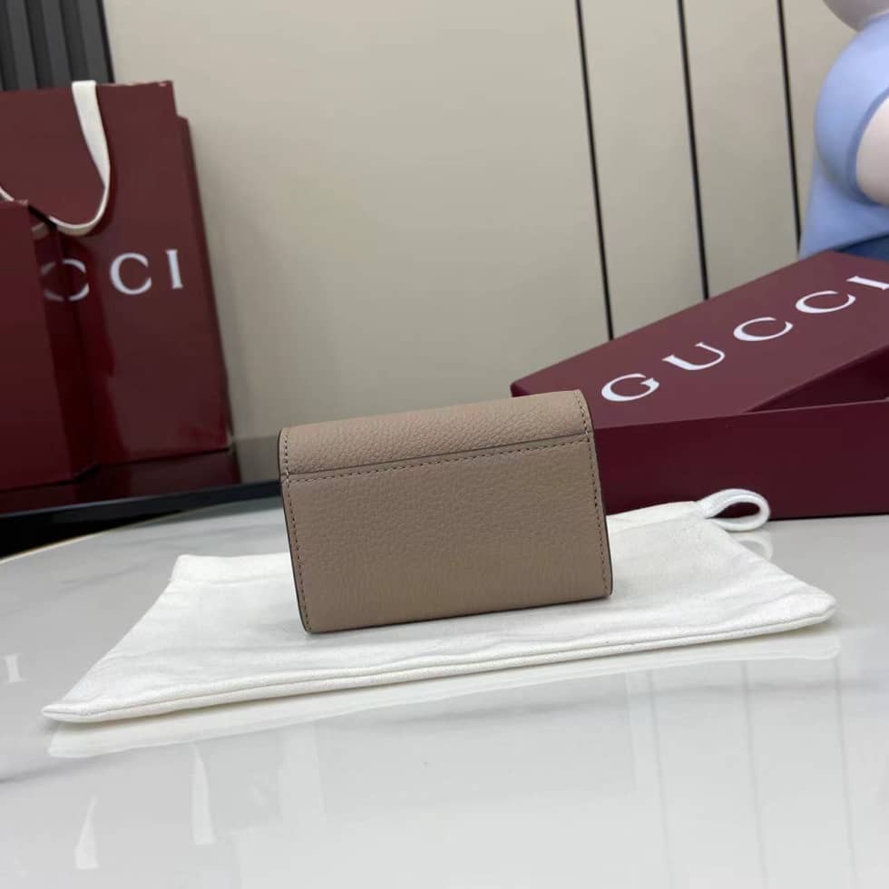 Gucci Softbit Leather Taupe Card Case 828148_1_159968 Gucci Softbit Leather Taupe Card Case 828148
