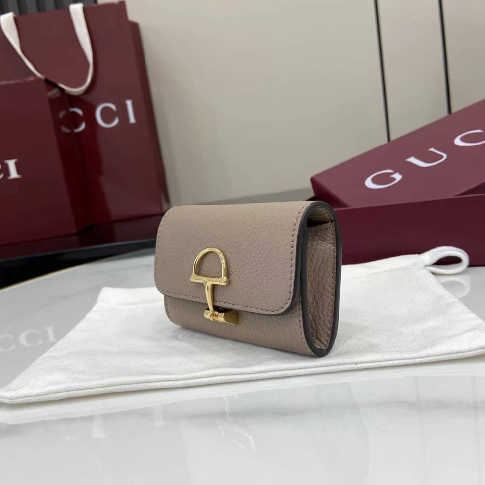 Gucci Softbit Leather Taupe Card Case 828148_2_159968 Gucci Softbit Leather Taupe Card Case 828148