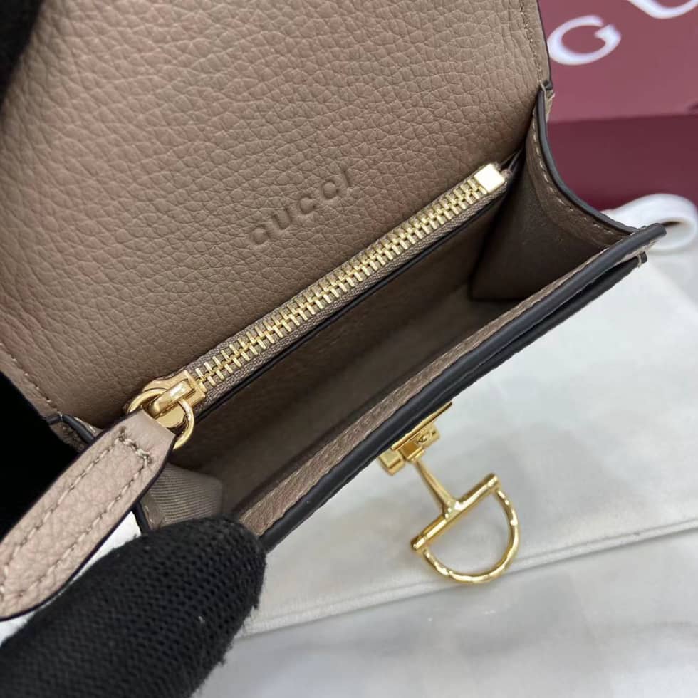 Gucci Softbit Leather Taupe Card Case 828148_7_159968 Gucci Softbit Leather Taupe Card Case 828148