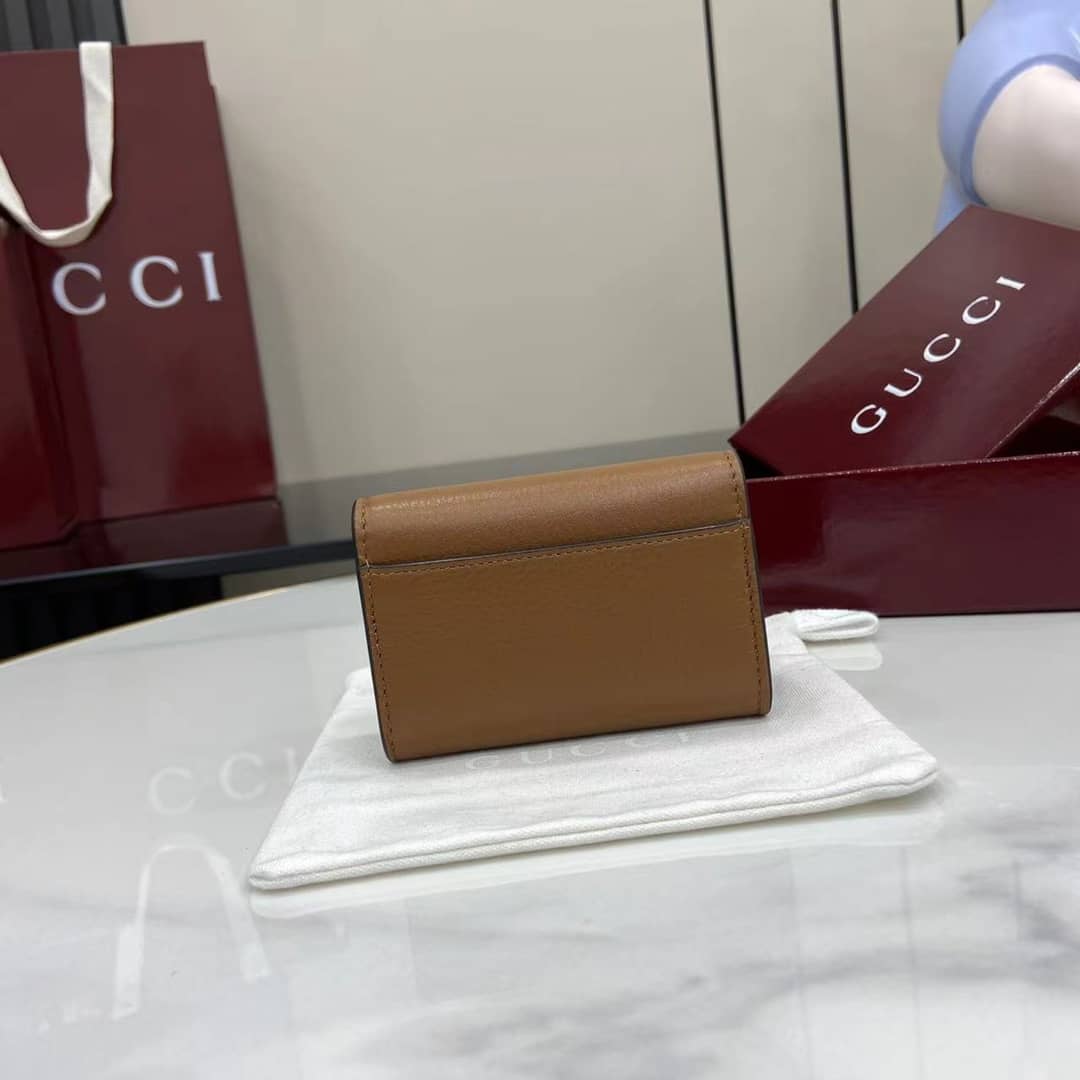 Gucci Softbit Leather Brown Card Case 828148_2_159978 Gucci Softbit Leather Brown Card Case 828148