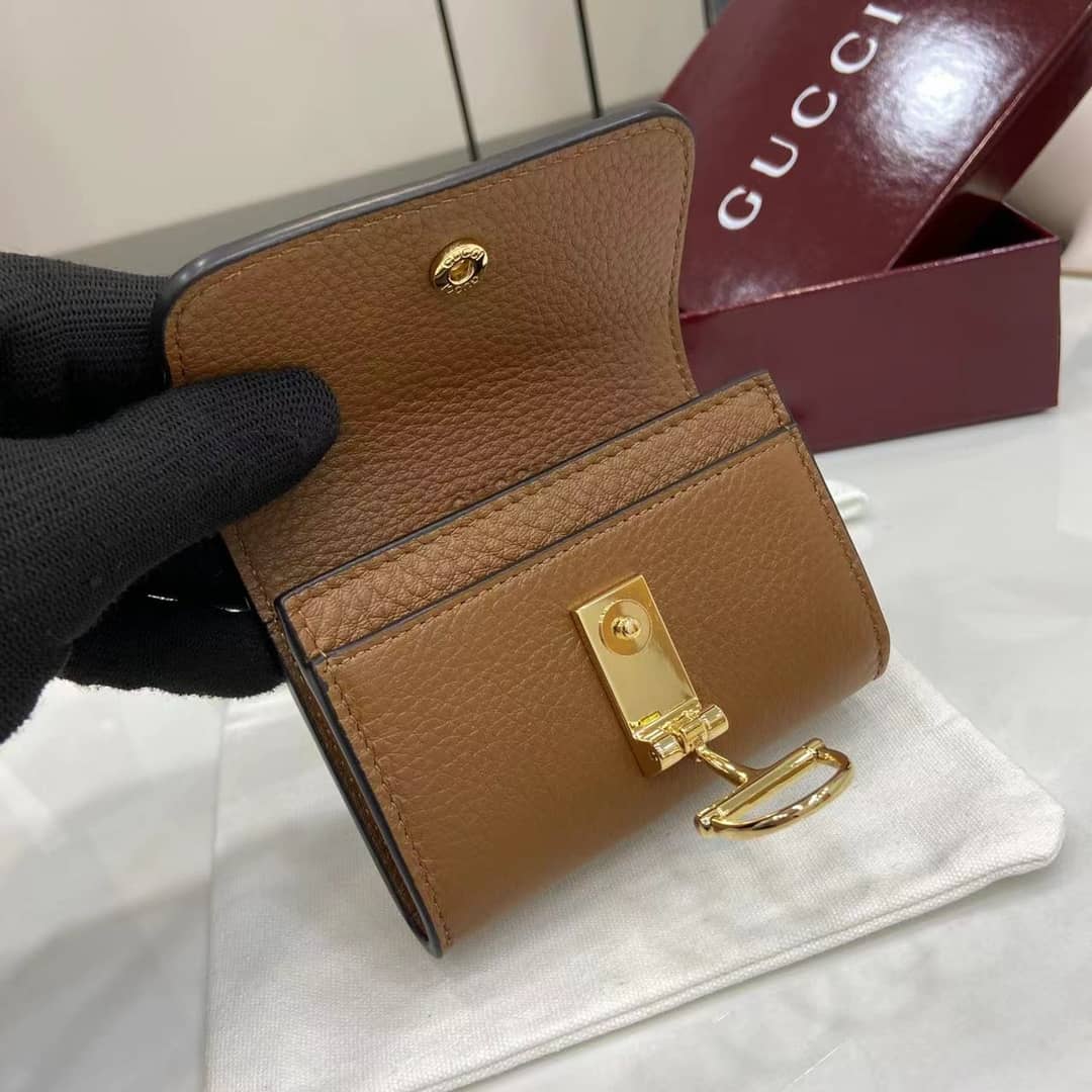 Gucci Softbit Leather Brown Card Case 828148_6_159978 Gucci Softbit Leather Brown Card Case 828148