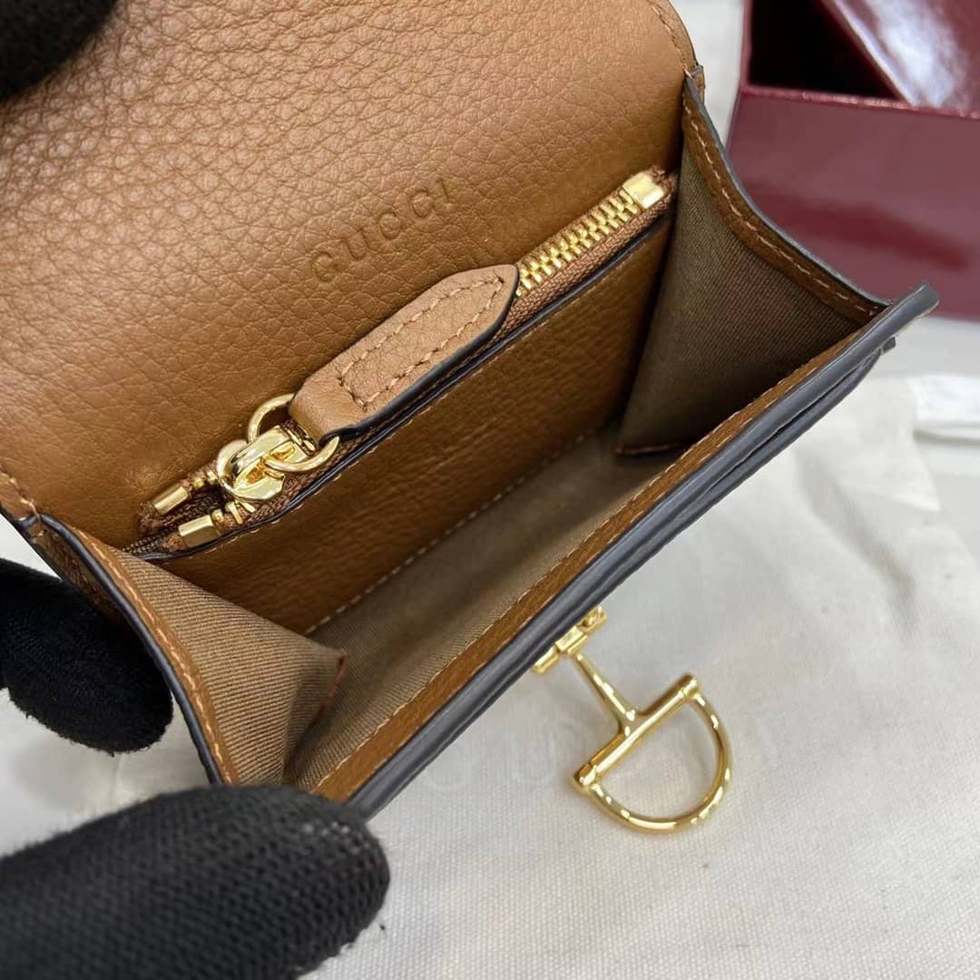 Gucci Softbit Leather Brown Card Case 828148_8_159978 Gucci Softbit Leather Brown Card Case 828148