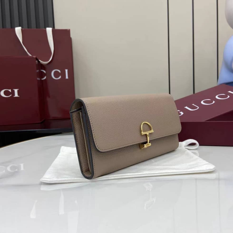 Gucci Softbit Leather Taupe Continental Wallet_2_160038 Gucci Softbit Leather Taupe Continental Wallet