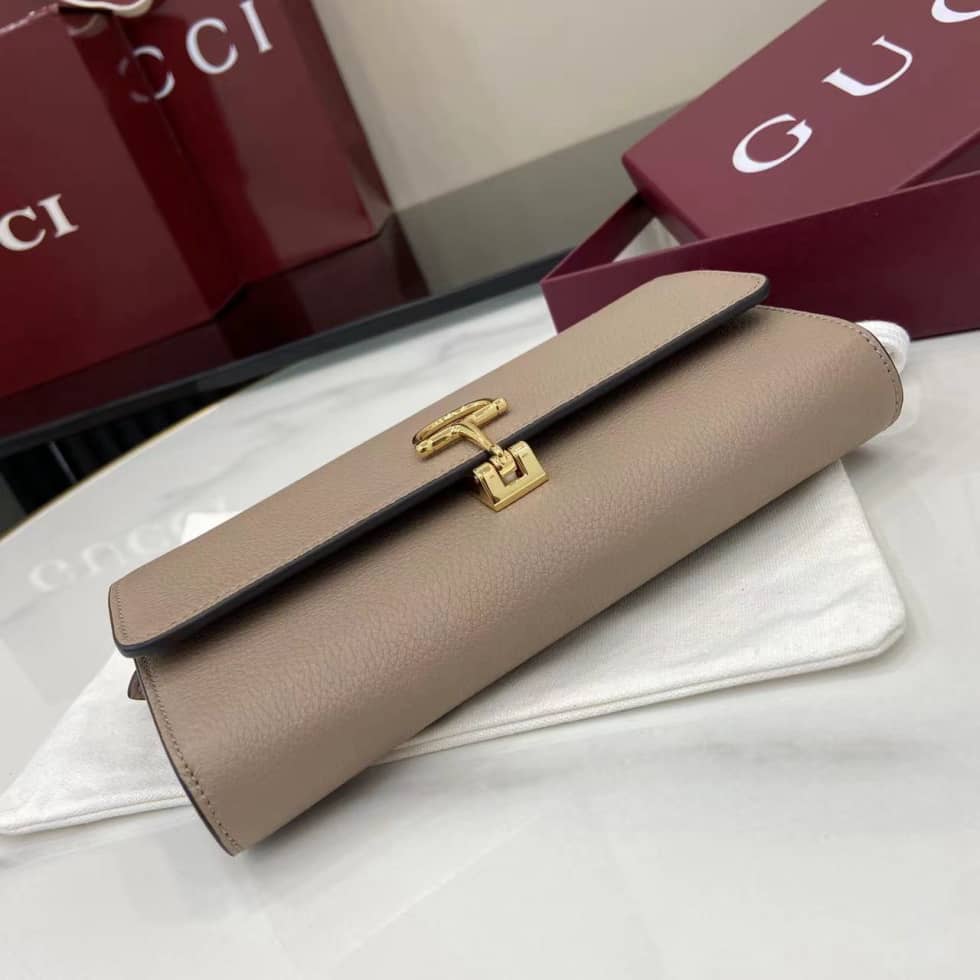 Gucci Softbit Leather Taupe Continental Wallet_3_160038 Gucci Softbit Leather Taupe Continental Wallet