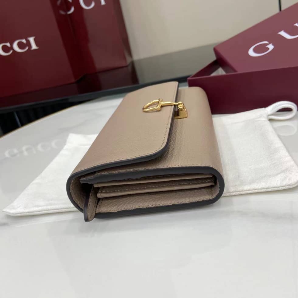 Gucci Softbit Leather Taupe Continental Wallet_6_160038 Gucci Softbit Leather Taupe Continental Wallet