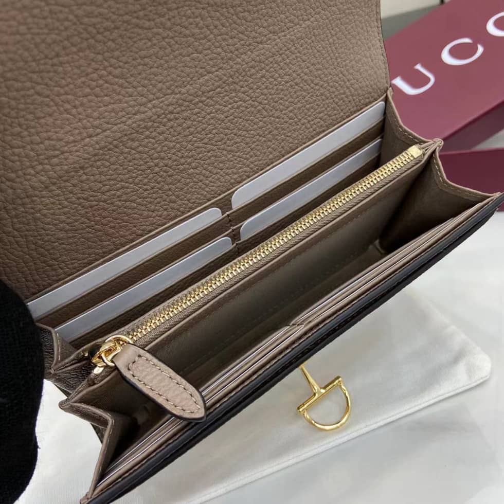Gucci Softbit Leather Taupe Continental Wallet_8_160038 Gucci Softbit Leather Taupe Continental Wallet