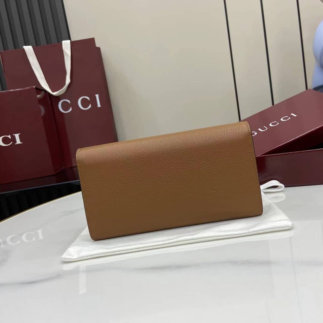 Gucci Softbit Leather Brown Continental Wallet_1_160048 Gucci Softbit Leather Brown Continental Wallet