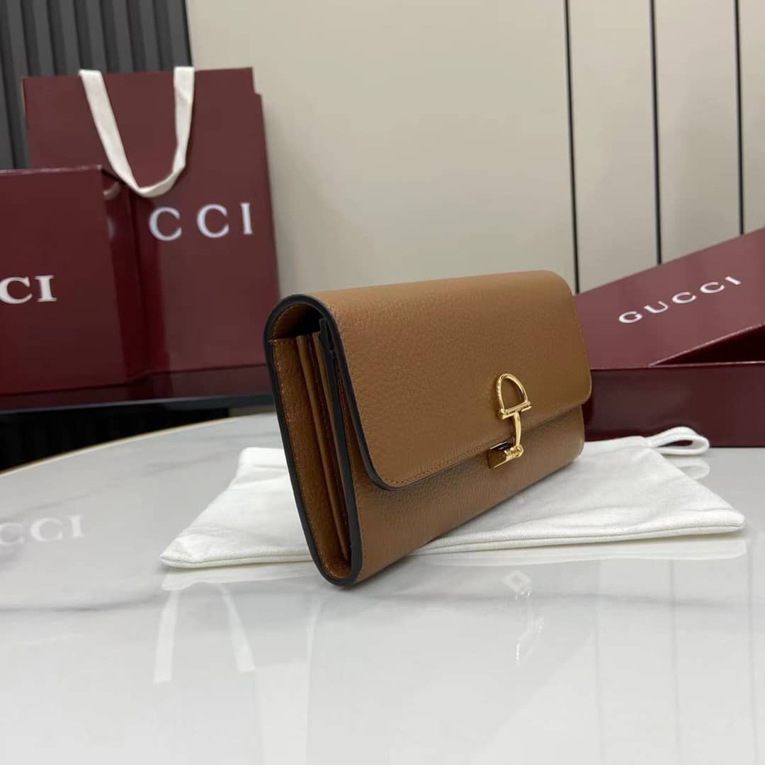 Gucci Softbit Leather Brown Continental Wallet_2_160048 Gucci Softbit Leather Brown Continental Wallet
