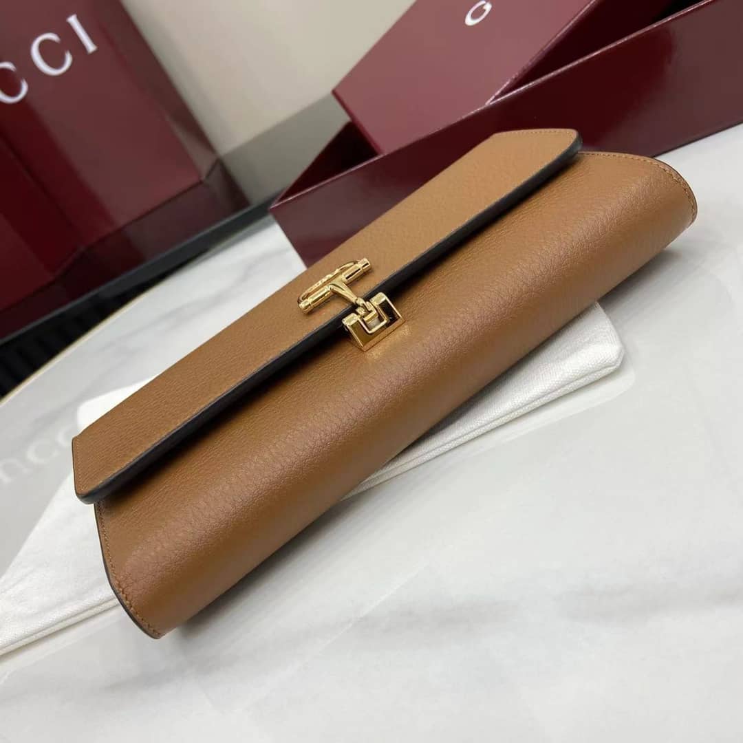 Gucci Softbit Leather Brown Continental Wallet_3_160048 Gucci Softbit Leather Brown Continental Wallet