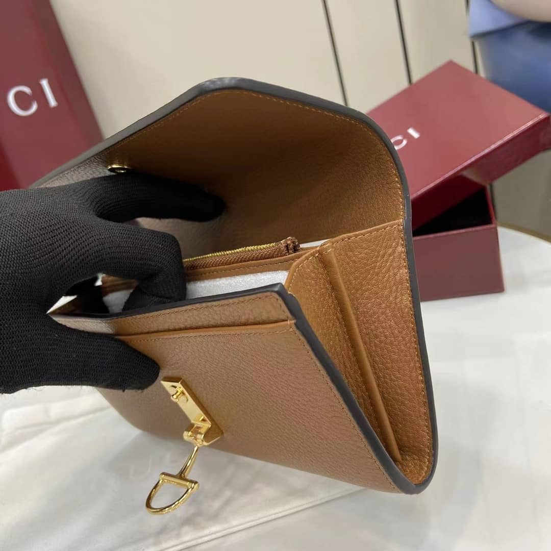 Gucci Softbit Leather Brown Continental Wallet_6_160048 Gucci Softbit Leather Brown Continental Wallet