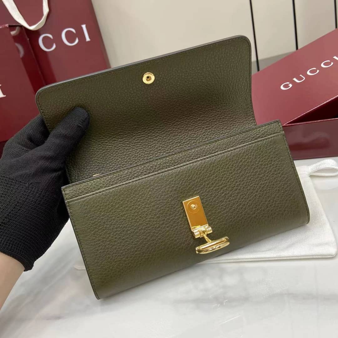 Gucci Softbit Leather Green Continental Wallet_5_160058 Gucci Softbit Leather Green Continental Wallet