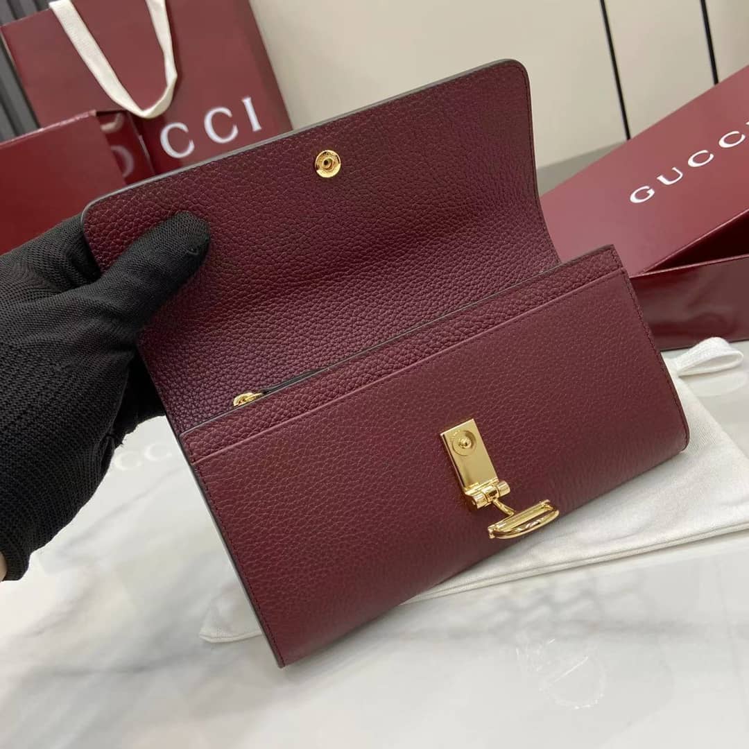 Gucci Softbit Leather Burgundy Continental Wallet_5_160068 Gucci Softbit Leather Burgundy Continental Wallet