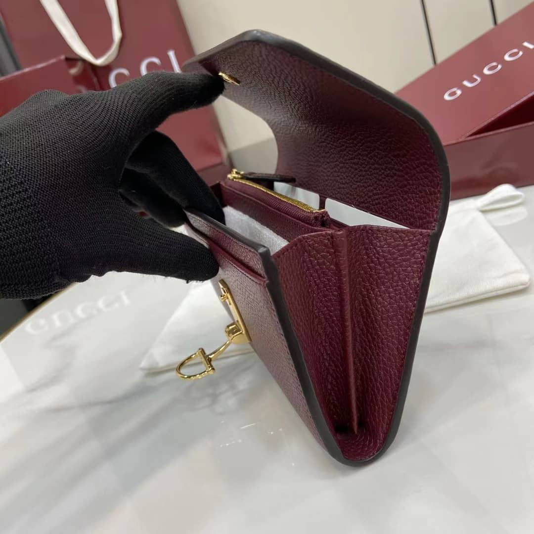 Gucci Softbit Leather Burgundy Continental Wallet_6_160068 Gucci Softbit Leather Burgundy Continental Wallet