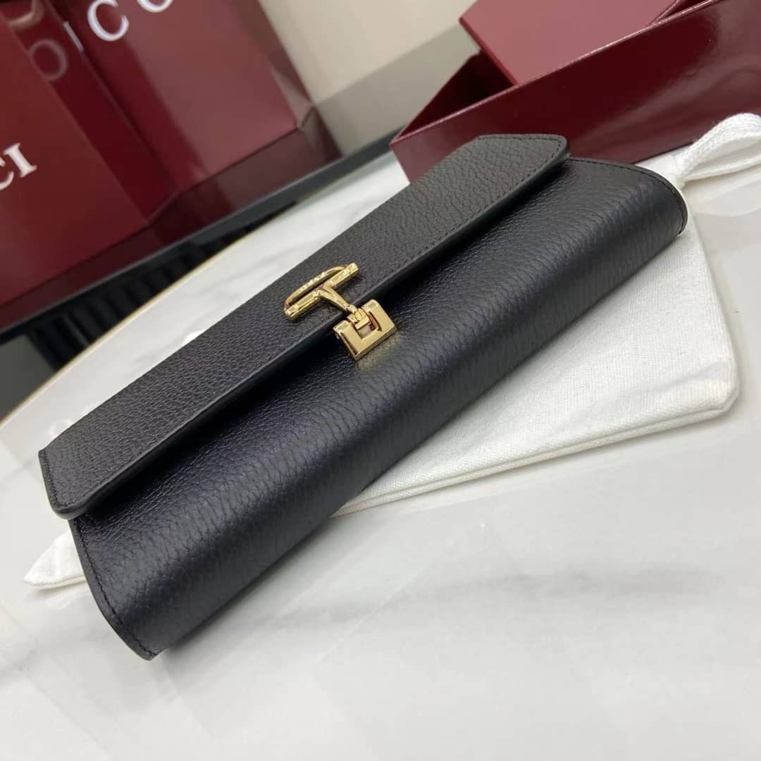 Gucci Softbit Leather Black Continental Wallet_2_160078 Gucci Softbit Leather Black Continental Wallet