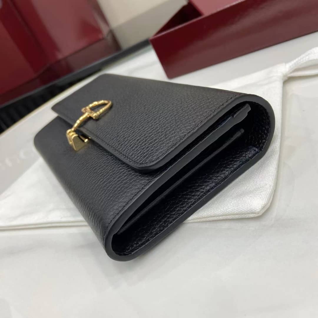 Gucci Softbit Leather Black Continental Wallet_4_160078 Gucci Softbit Leather Black Continental Wallet