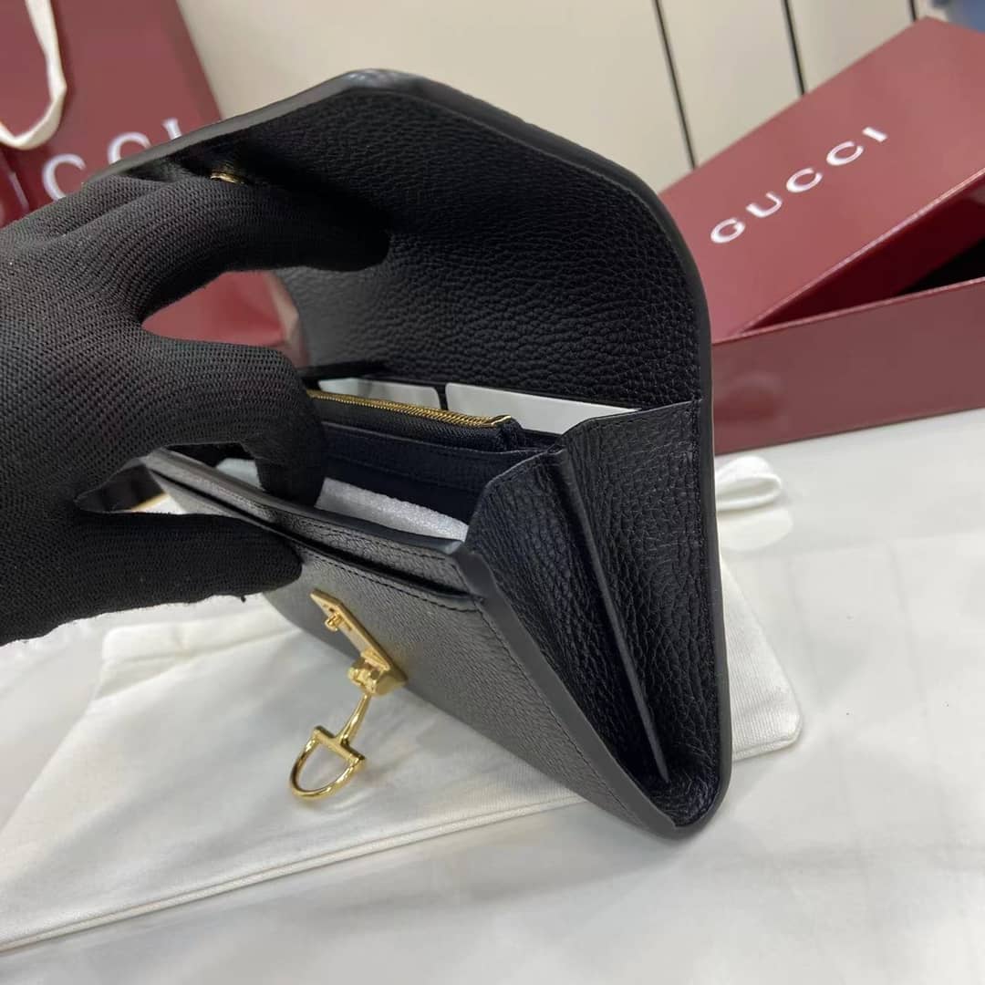 Gucci Softbit Leather Black Continental Wallet_6_160078 Gucci Softbit Leather Black Continental Wallet