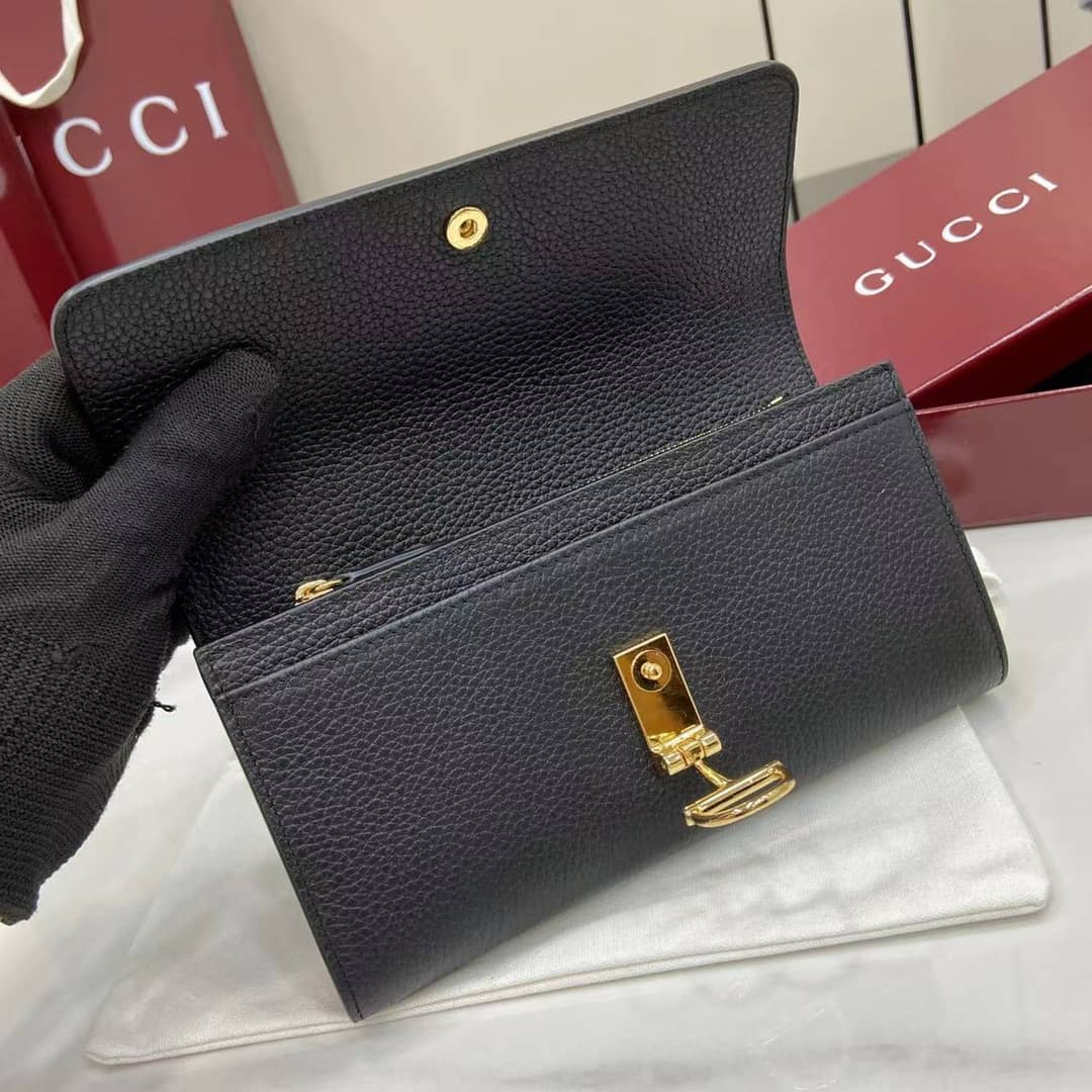 Gucci Softbit Leather Black Continental Wallet_7_160078 Gucci Softbit Leather Black Continental Wallet