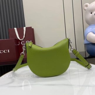 Gucci B Leather Green Small Shoulder Bag 824529