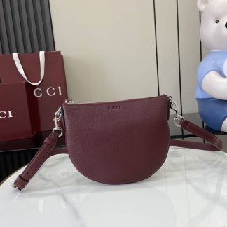Gucci B Leather Burgundy Small Shoulder Bag 824529