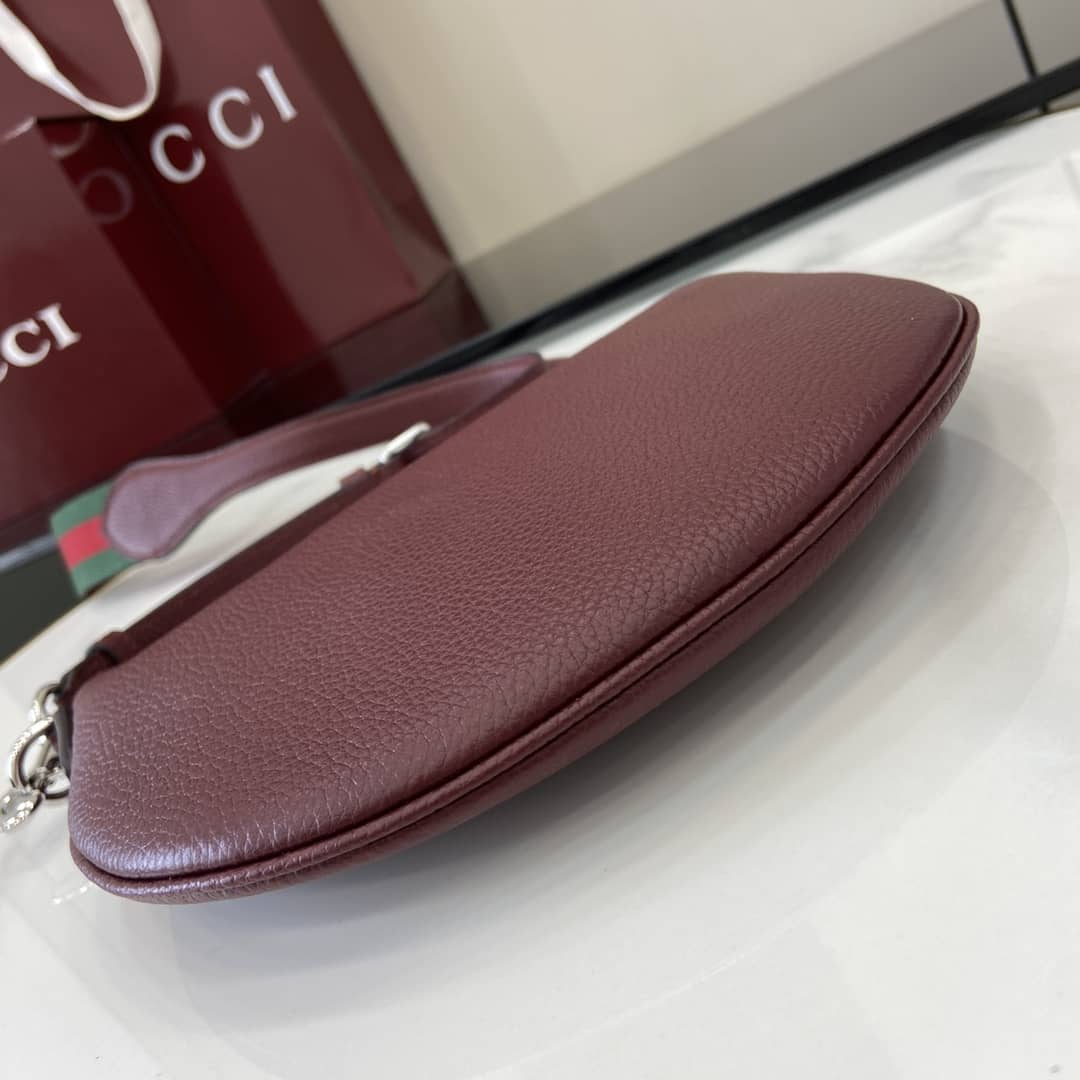 Gucci B Leather Burgundy Small Shoulder Bag 824529_3_160158 Gucci B Leather Burgundy Small Shoulder Bag 824529