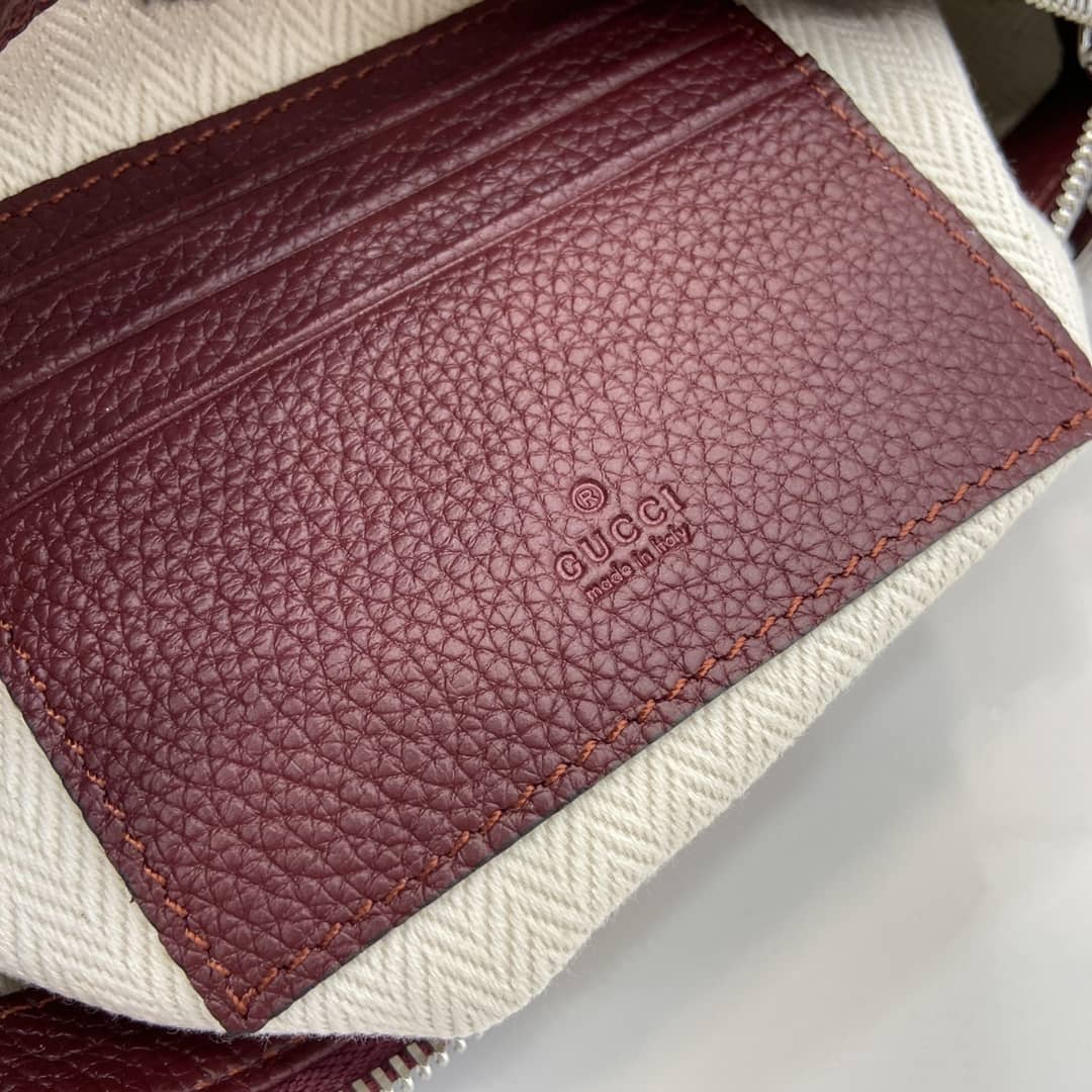 Gucci B Leather Burgundy Small Shoulder Bag 824529_7_160158 Gucci B Leather Burgundy Small Shoulder Bag 824529