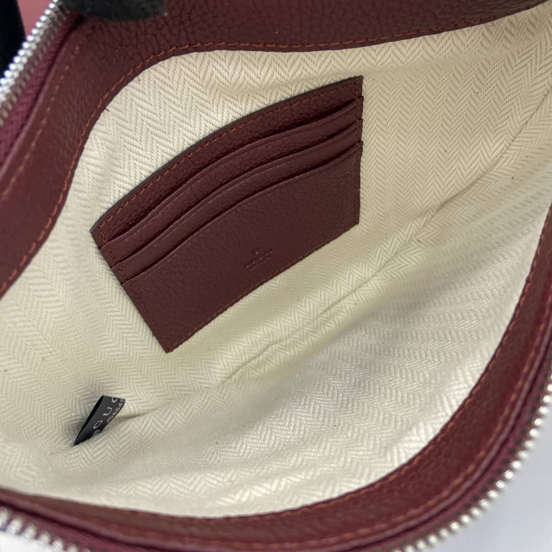 Gucci B Leather Burgundy Small Shoulder Bag 824529_8_160158 Gucci B Leather Burgundy Small Shoulder Bag 824529