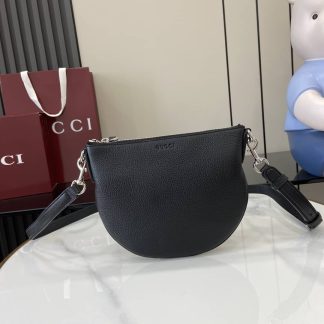 Gucci B Leather Black Small Shoulder Bag 824529