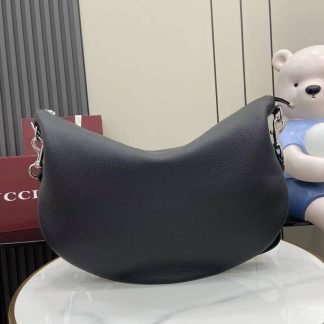 Gucci B Leather Large Black Shoulder Bag 800194
