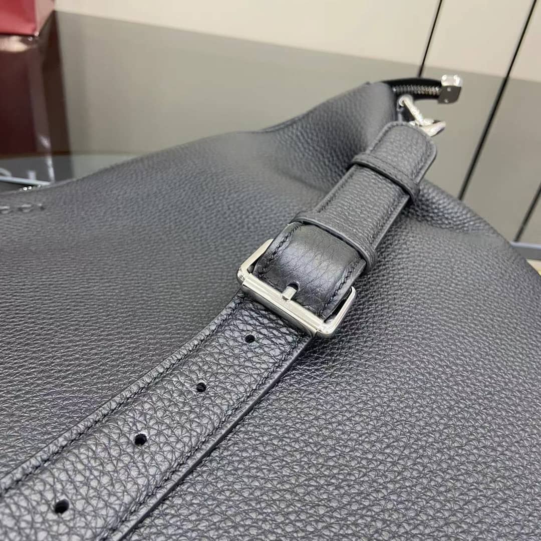 Gucci B Leather Large Black Shoulder Bag 800194_4_160198 Gucci B Leather Large Black Shoulder Bag 800194