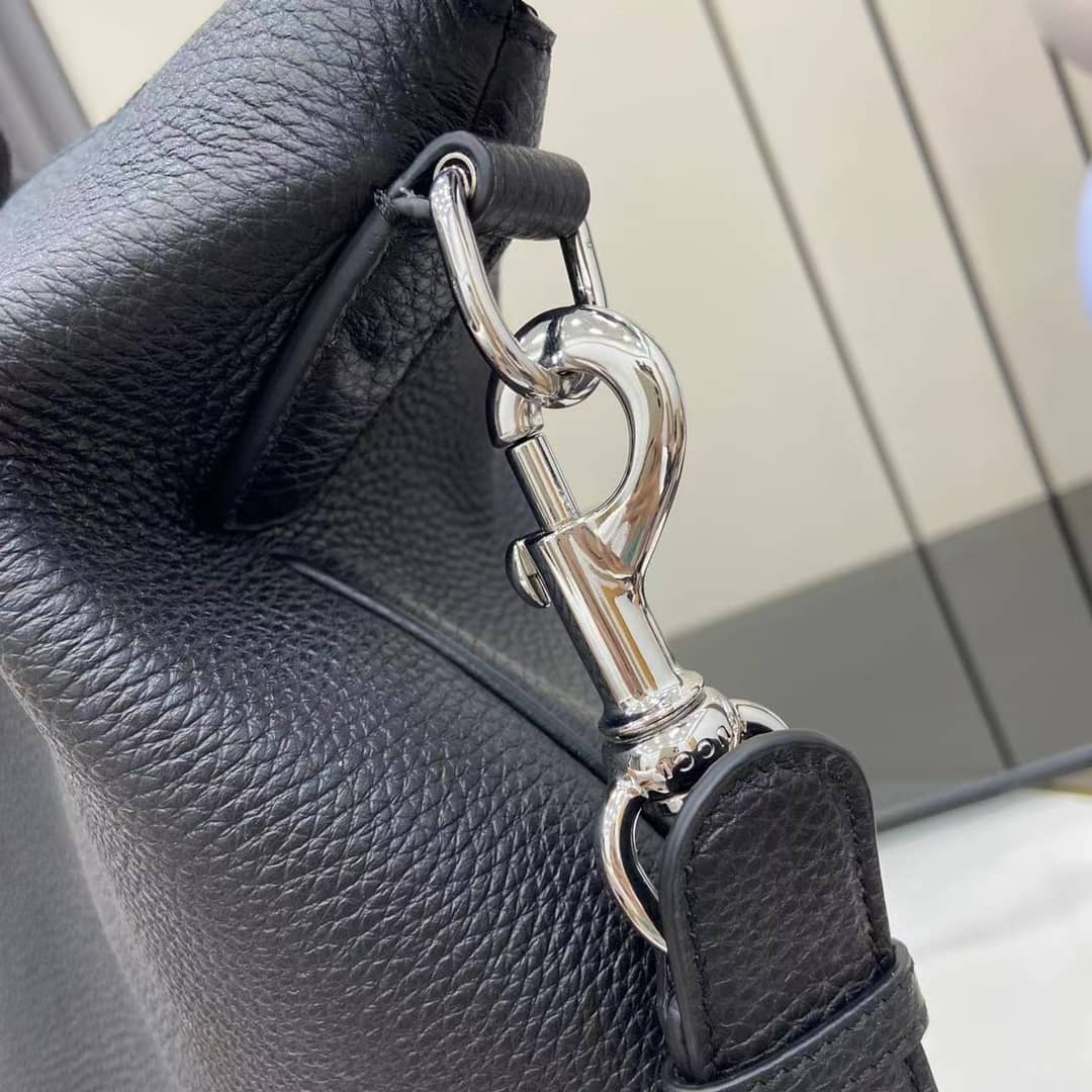 Gucci B Leather Large Black Shoulder Bag 800194_5_160198 Gucci B Leather Large Black Shoulder Bag 800194