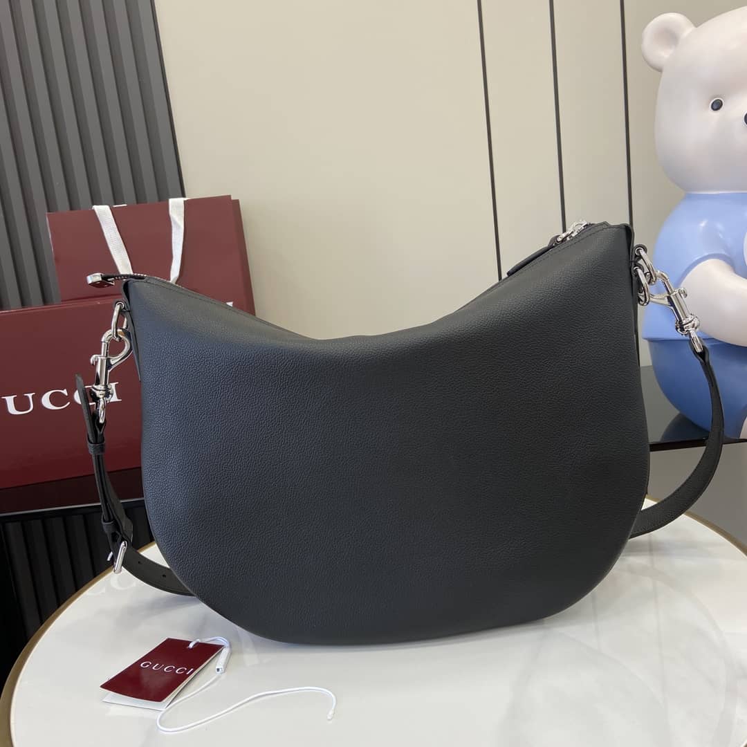 Gucci B Mens Leather Small Black Shoulder Bag_2_160218 Gucci B Mens Leather Small Black Shoulder Bag