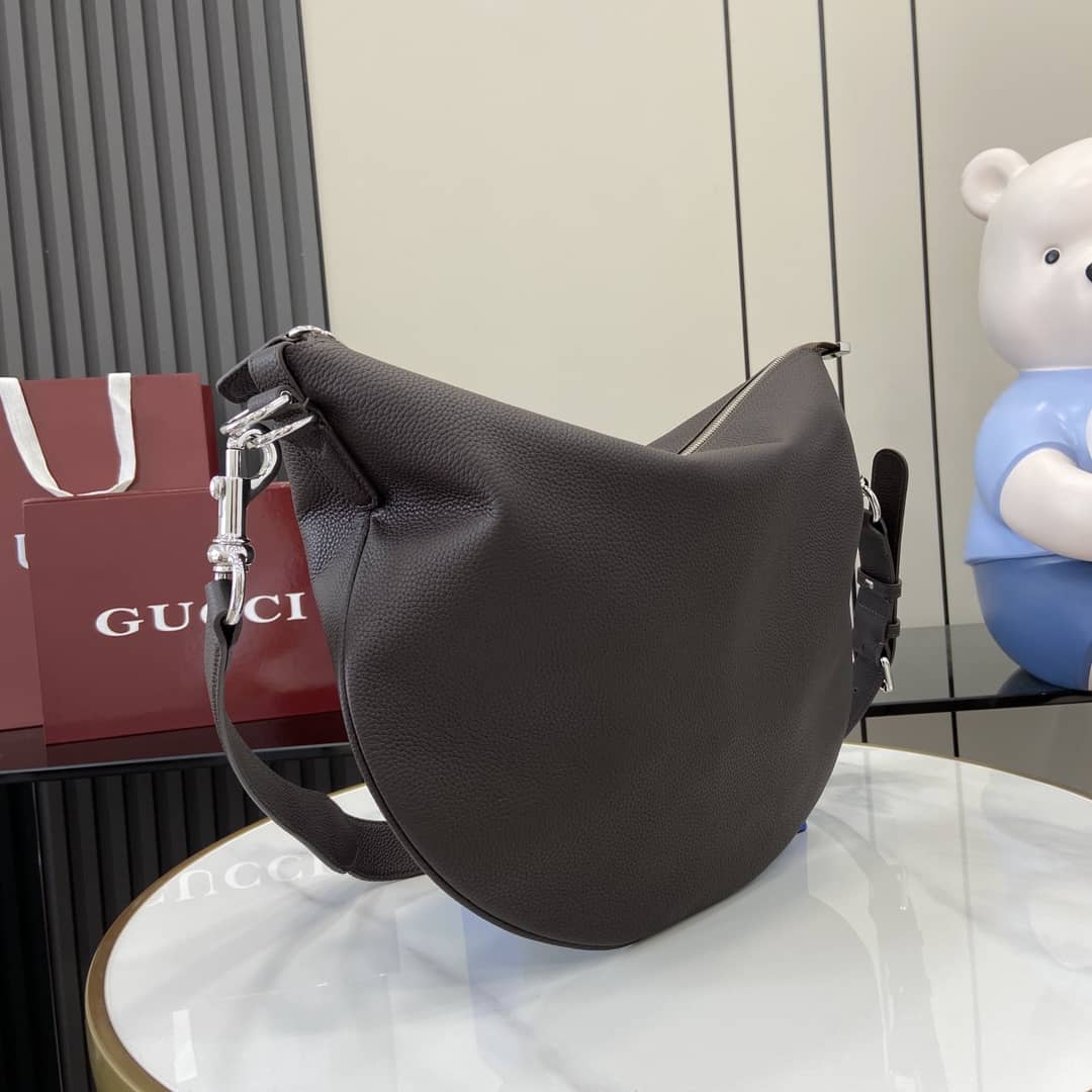 Gucci B Mens Leather Small Brown Shoulder Bag_2_160228 Gucci B Mens Leather Small Brown Shoulder Bag